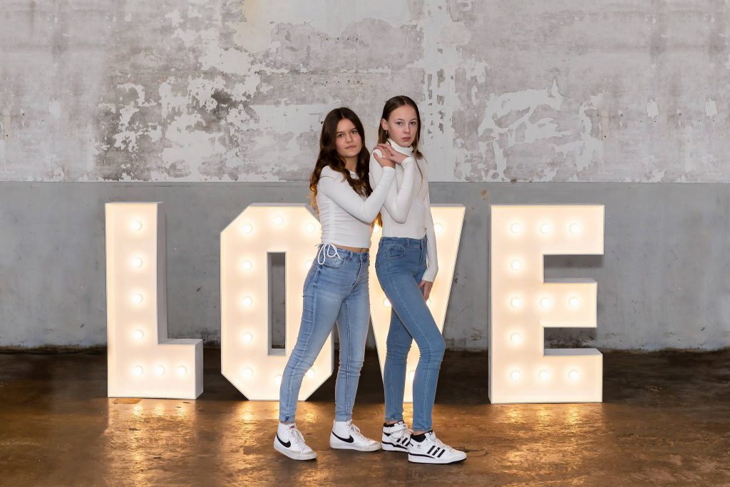 fotoshoot met de loveletters