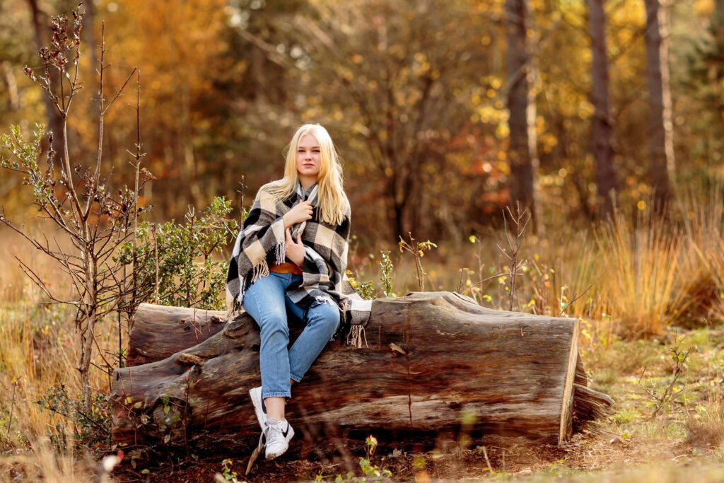 Elselot tijdens en herfstshoot