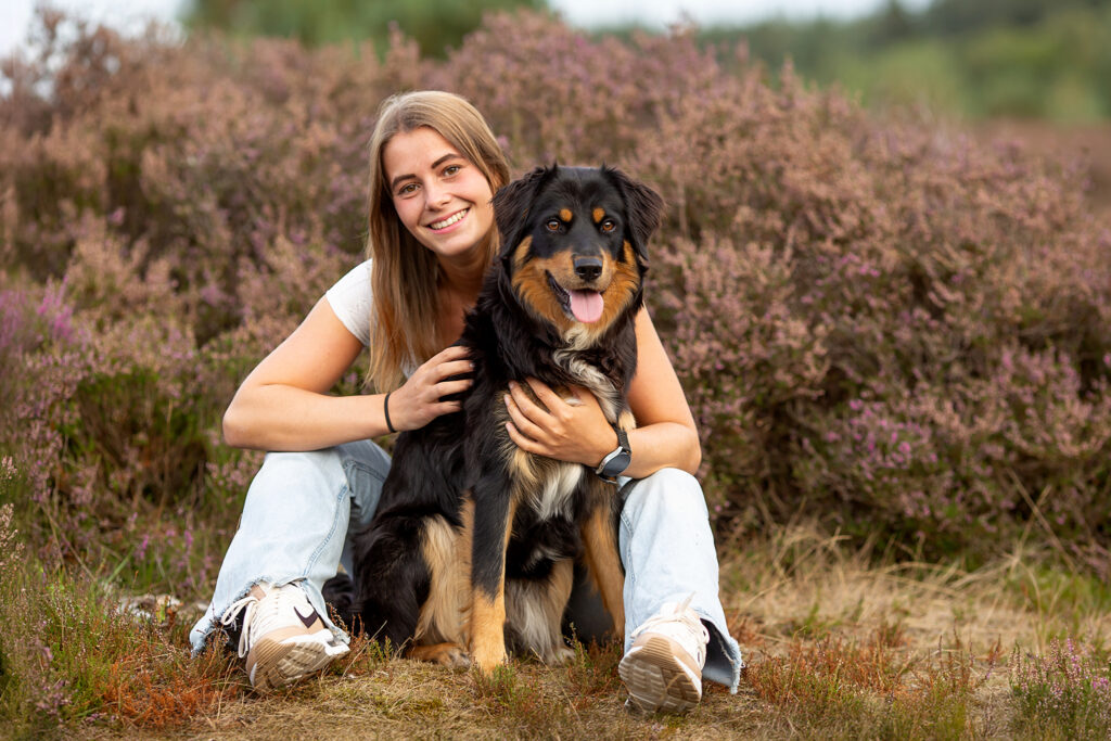 Judith en haar maatje Djacy in de heide