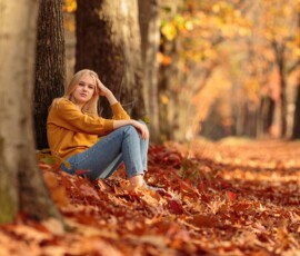 Elselot tijdens en herfstshoot