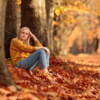Elselot tijdens en herfstshoot