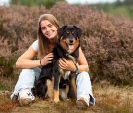 Judith en haar maatje Djacy in de heide