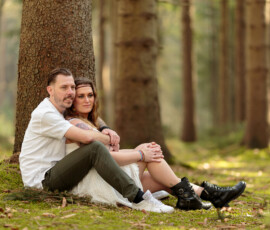 Nicole en Kevin bij de Zwarte Dennen